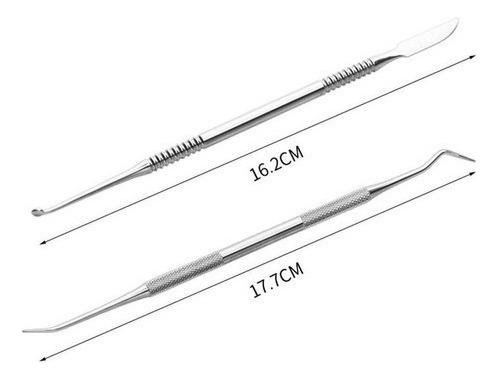 De Conjunto De 10 Utensilios Odontológicos De Acero