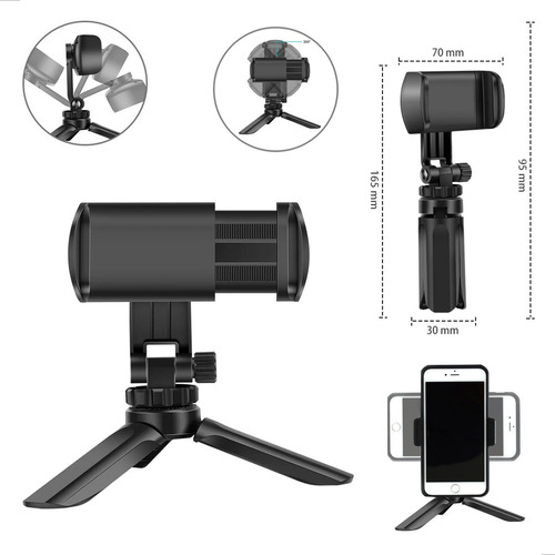 Ring Light Lapela Bluetooth iPhone Android Kit Youtuber