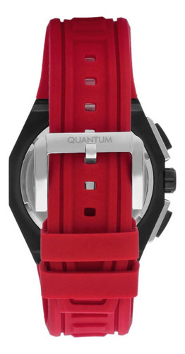 Reloj Quantum De Correa Silicon Rojo De Hombre