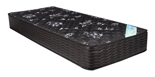 Colchón 1 plaza de resortes Inducol Resortes Imperial negro y gris claro - 80cm x 190cm x 22cm