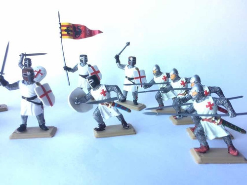Soldados Templarios Medievales Set Especial Cruz Roja X 12