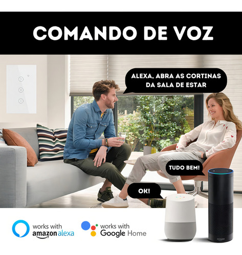 Persiana inteligente con interruptor táctil, WiFi, cortina inteligente