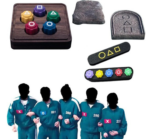 Juego De Dados Squid Game Con Cartas De Piedra Shuttlecock