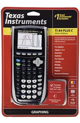 Calculadora Gráfica Ti-84 Plus C Silver Edition, Negro