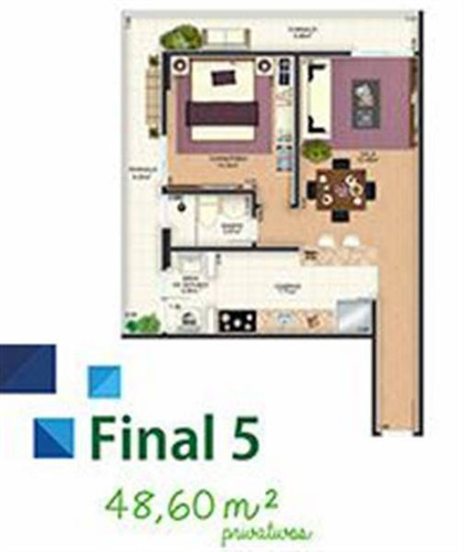 Imagem 11 de 12 de Apartamento, 1 Dorms Com 62.69 M² - Caiçara - Praia Grande - Ref.: Myz17 - Myz17