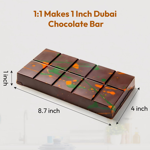 Moldes De Chocolate Dubai Silicona 1 Pulgada 2 Unidades Mmg