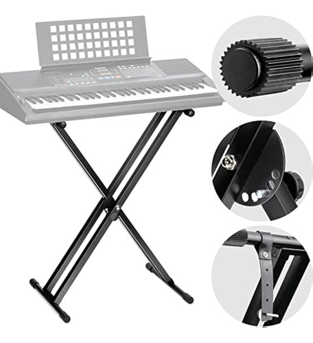 Soporte Para Teclado De Acero Estilo X 5 Niveles De Altura