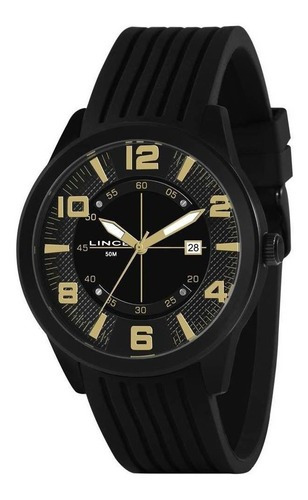 Relógio Lince Masculino Ref: Mrn4695l P2px Casual Black Cor da correia Preto Cor do bisel Preto Cor do fundo Preto