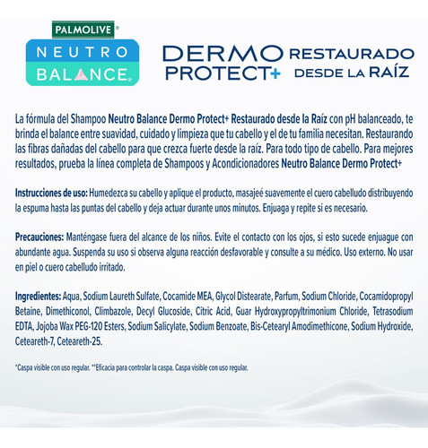 Nuevo Shampoo Neutro Balance Dermo Protect Palmolive 680ml