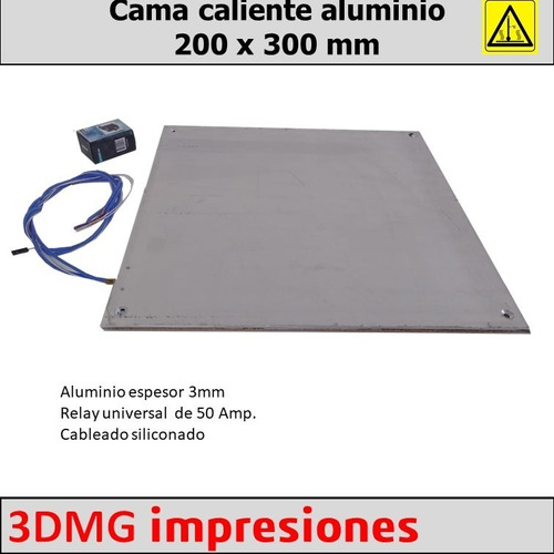 Cama Caliente Aluminio  (hot Bed) 3dmg 200x300x3