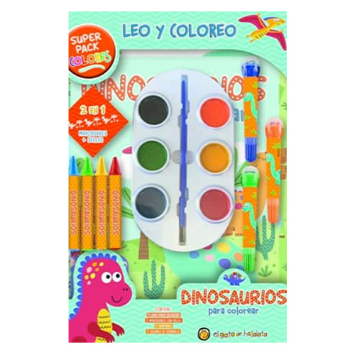 Libro Leo Y Coloreo Dinosaurios Superpack Universo Binario