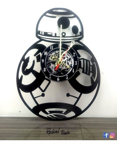 Reloj De Vinilo Star Wars Bb8 Regalos Decoracion
