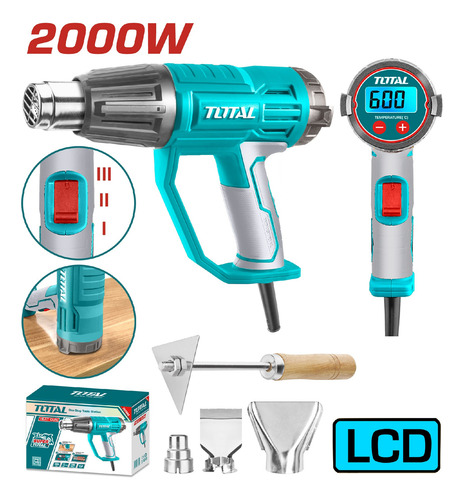 Pistola De Calor Industrial 2000w 600°c + 4 Accesorios Total