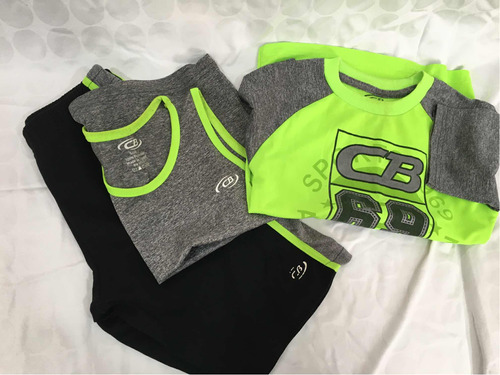 Ropa Niño Conjunto Tres Piezas Talla 7 Bermuda Suéter