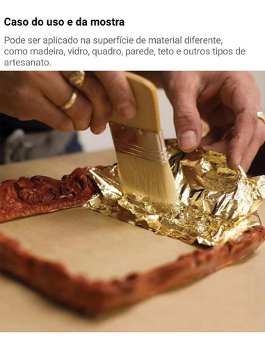 Imagem 7 de 7 de 100 Folhas Ouro Para Restauração, Douramento Ou Artesanato