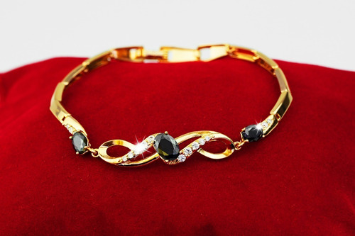 Imagen 3 de 10 de Pulsera Brazalete Oro 18k Regalo Amistad Mujer Mama Joyería