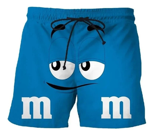 Pantalones Cortos Unisex Con Estampado 3d De Chocolate M&m's