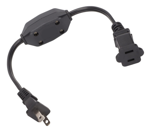Cable De Extensión Con Interruptor 2 Clavijas Negro