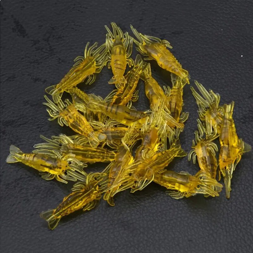 Señuelos De Pesca Krill Amarillo Blando Con Anzuelo X 20 Un.