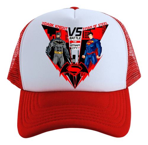 Gorra Batman Vs Superman Serie Geek Red Truckers