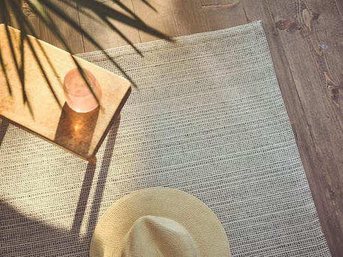 Imagen 6 de 6 de Tapete Decorativo Ligero De Algodon 120 X 180 Cm Natural