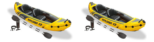 Intex Explorer K2 Yellow - Kayak Inflable Para 2 Personas C.