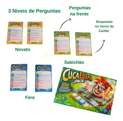 Jogo Tabuleiro Cuca Legal Perguntas Carta Presente Brinquedo