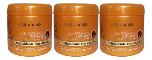 Volbucle Mascara Capilar 200grs Proteccion Argan Oil Kit X 3