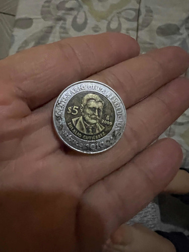 Moneda De 5 Pesos De  Eulalio Gutierrez Del Año 2009