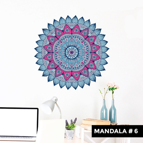 Vinilos Decorativos Autoadhesivos Mandala #6 A Color 60x60cm