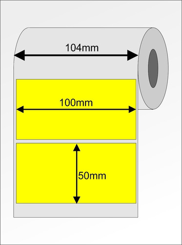 Etiqueta  Couche 100x50 - Amarela ( 10 Unidades )