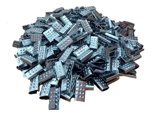 Selo Lacre De Aço Metal Para Fita De Arquear Pp Preta 13mm