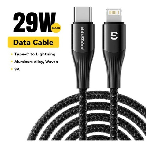 Cable Para iPhone iPad Carga Rápida 2 Metros Reforzado