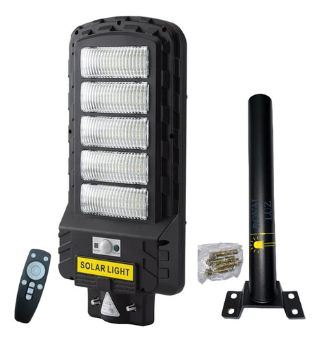 Lampara Led Solar Alumbrado Público 200w C/control Y Sensor