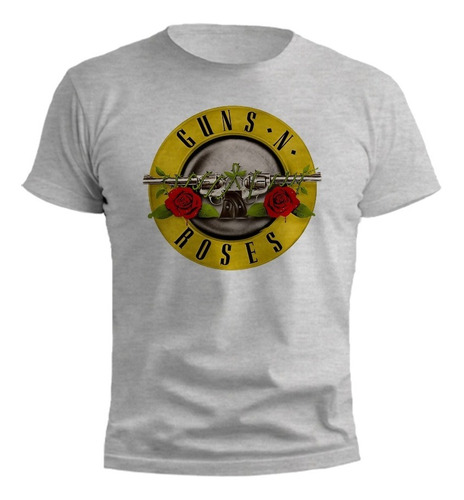 Remera Guns N Roses Afd Usy Diseños Gris Melange