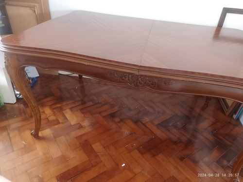 Mesa Madera Maciza Provenzal Antigua Marrón Marrón (Usado)