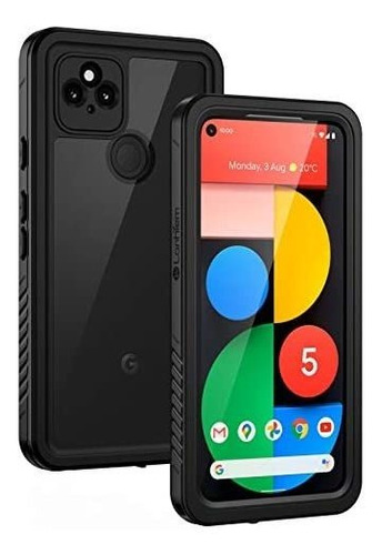 Funda Rigida Lanhiem Para Google Pixel 5 Ip68 -negro