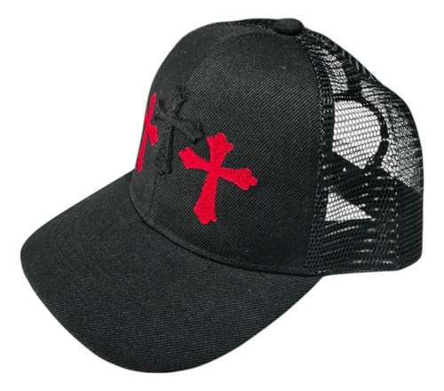 Gorra Bordado Curva Trailer 3 Cruces Negro Único