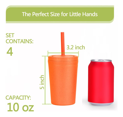 Homestockplus Reutilizable Tazas De Paja De Trigo Con Tapas