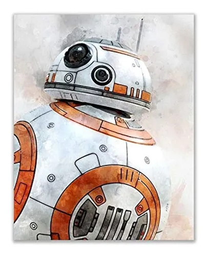 Jgo 6 Fotos Acuarela Decoración R2d2 C3po Bb8 K-2so Bb-9e