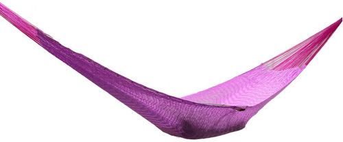 Imagen 1 de 7 de Hamaca Artesanal Maya De Nylon Alta Calidad Rosa