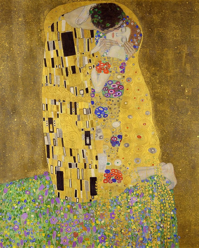 Lamina Fine Art El Beso Klimt Editado 40x50 Cm Myc Arte