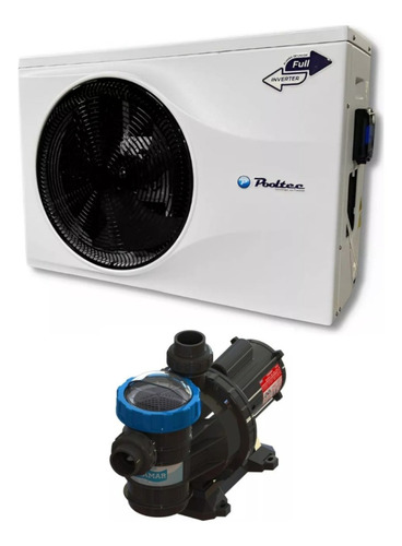 Aquecedor Bomba Trocador De Calor 60m3 Full Inverter Pooltec 110v/220v