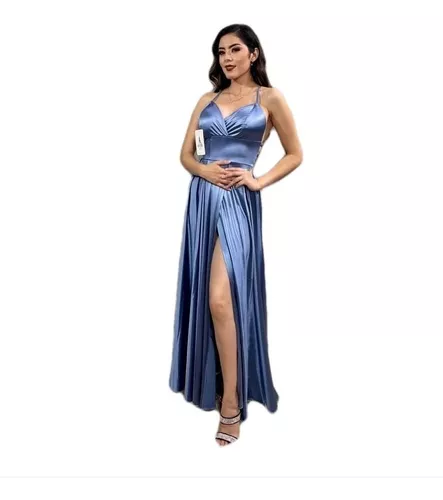 Plata atractivo uvas Vestido Dama De Honor Azul Marino | MercadoLibre 📦
