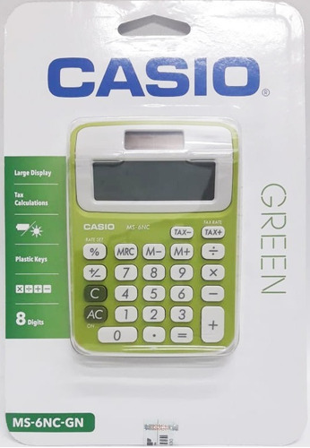 Calculadora Casio Ms6ncgn 8 Digitos Portatil