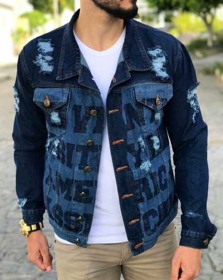 jaqueta jeans masculina personalizada
