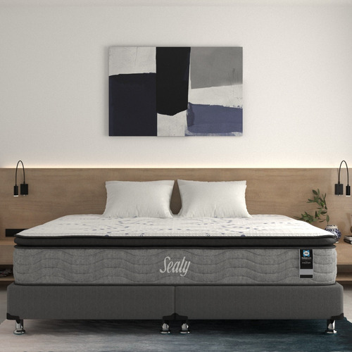 Colchón King Size Fritz + 2 Almohadas Active Basic Sealy