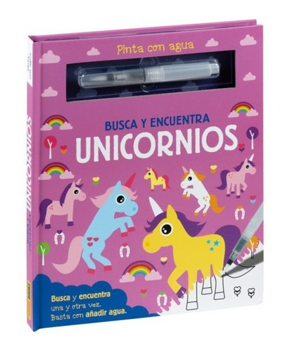  Pinta Con Agua. Busca Y Encuentra Unicornios 