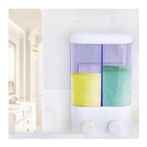 Imagem 2 de 6 de Dispenser Duplo Para Sabão, Shampoo Ou Condicionador