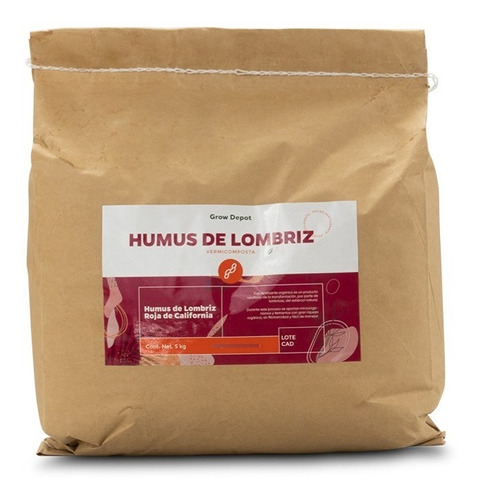 Humus De Lombriz/vermicomposta 5 Kg Abono Orgánico Plantas 